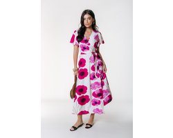 Colourful Rebel Ava Big Flower Wrap Maxi Dress - M