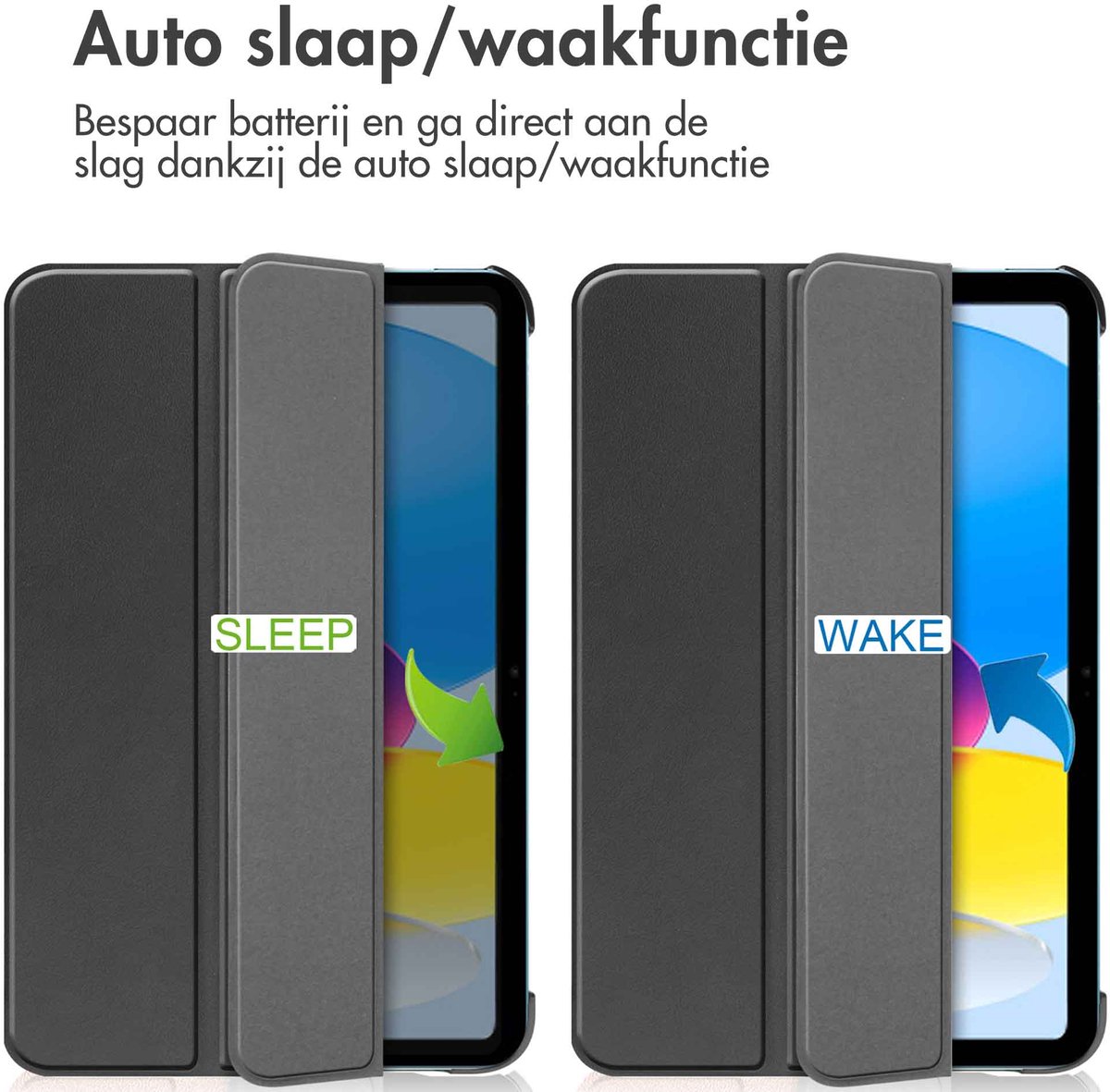 imoshion Tablet Hoes - Geschikt voor Apple iPad 11 2025 A16 / iPad 10e generatie (2022) 10.9 inch - Trifold Bookcase - Zwart — afbeelding 7