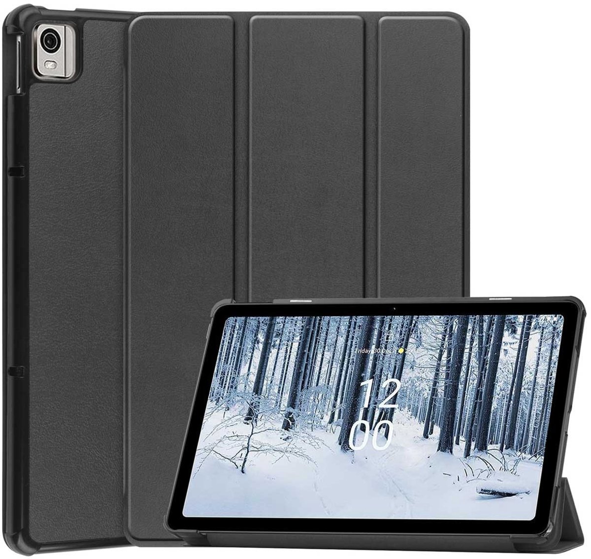 imoshion Tablet Hoes - Geschikt voor Nokia T21 - Trifold Bookcase - Zwart