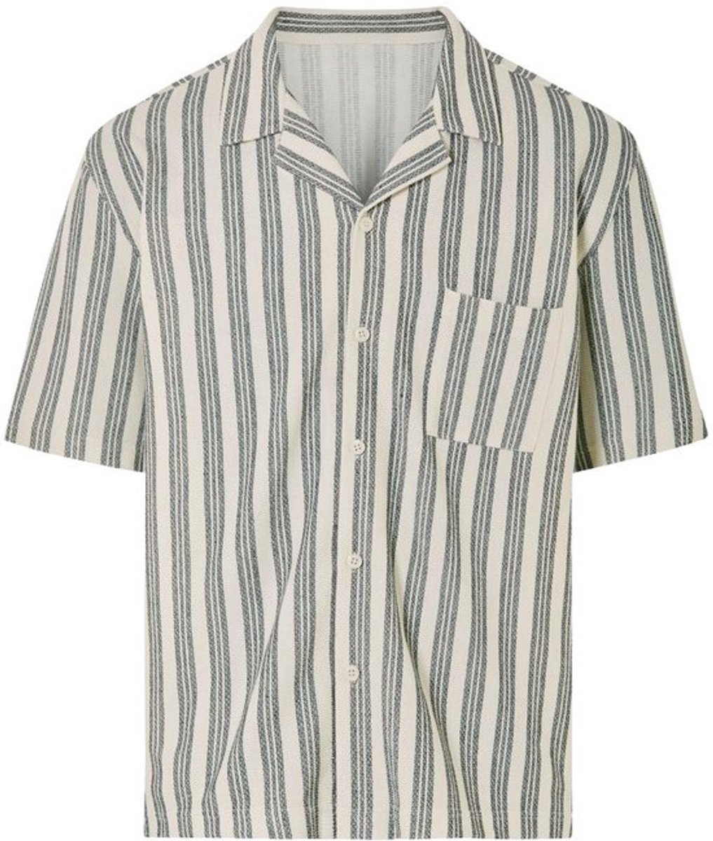 LIVERGY® Casual overhemd voor heren - Wit Marineblauw - XL 56/58