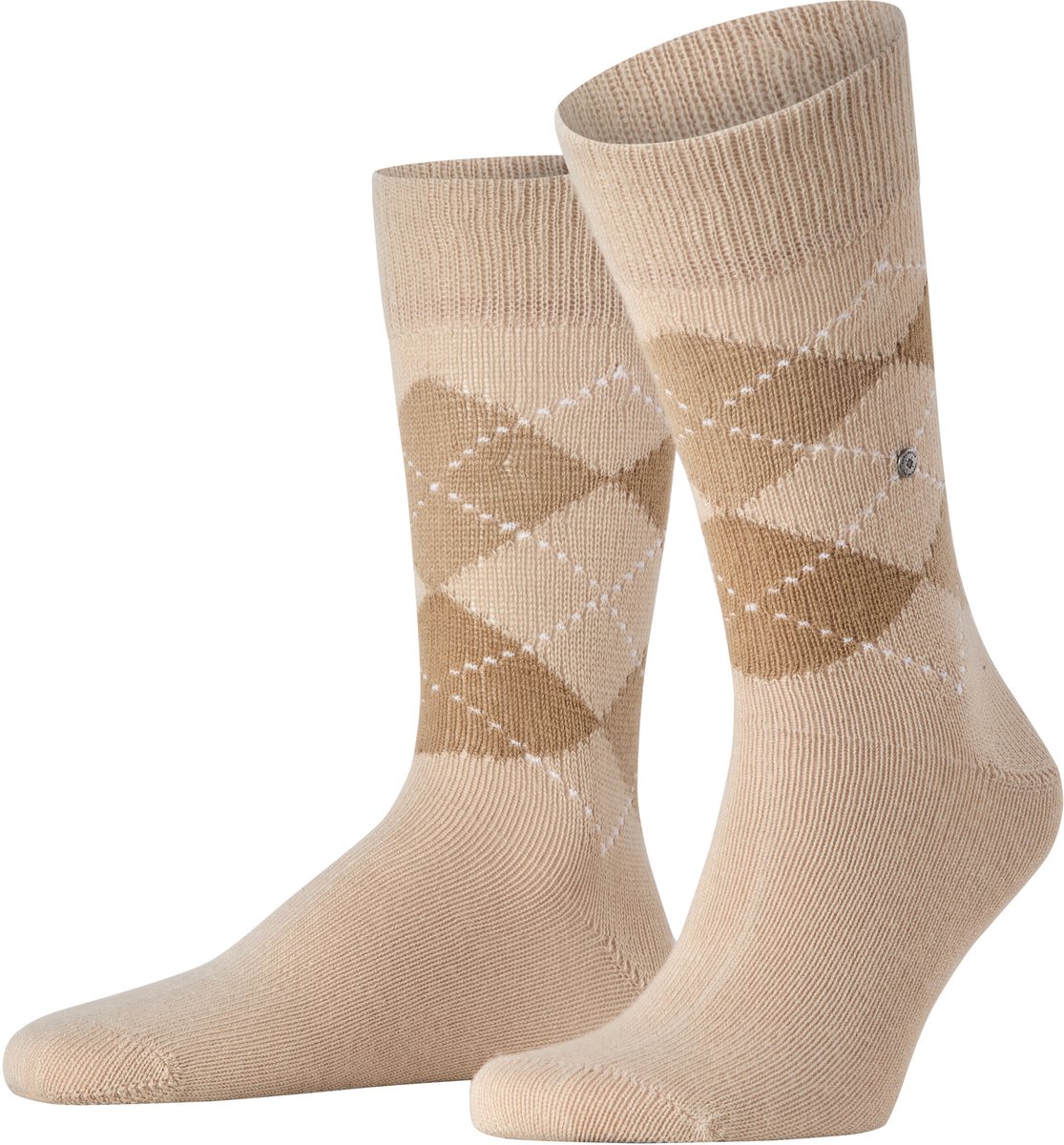 Burlington Preston gedessineerd materiaal sokken heren bruin - maat 40-46