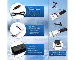 Ruitenwissers voor auto's, ijsschrapers voor verwarming, sneeuwschrapers voor auto's, 12V sigarettenaanstekers elektrische ijsschrapers, sneeuwschrapers voor auto's, sneeuwborstel voor het verwijderen van sneeuwgereedschap