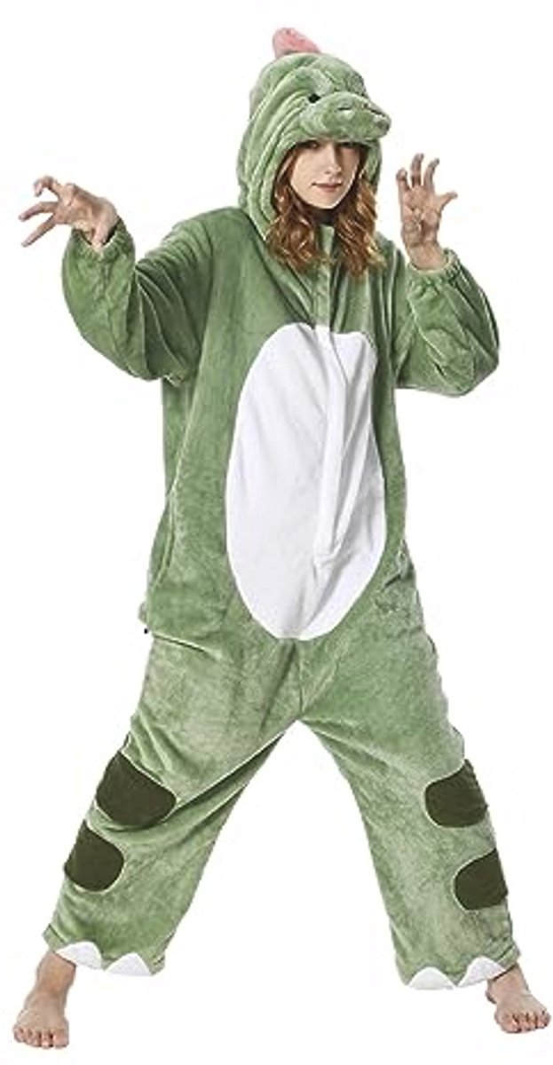 Dierenkostuum Onesie voor Volwassenen - Zachte Fleece Pyjama Unisex voor Vrouwen en Mannen - Perfect voor Carnaval, Kerst en Halloween