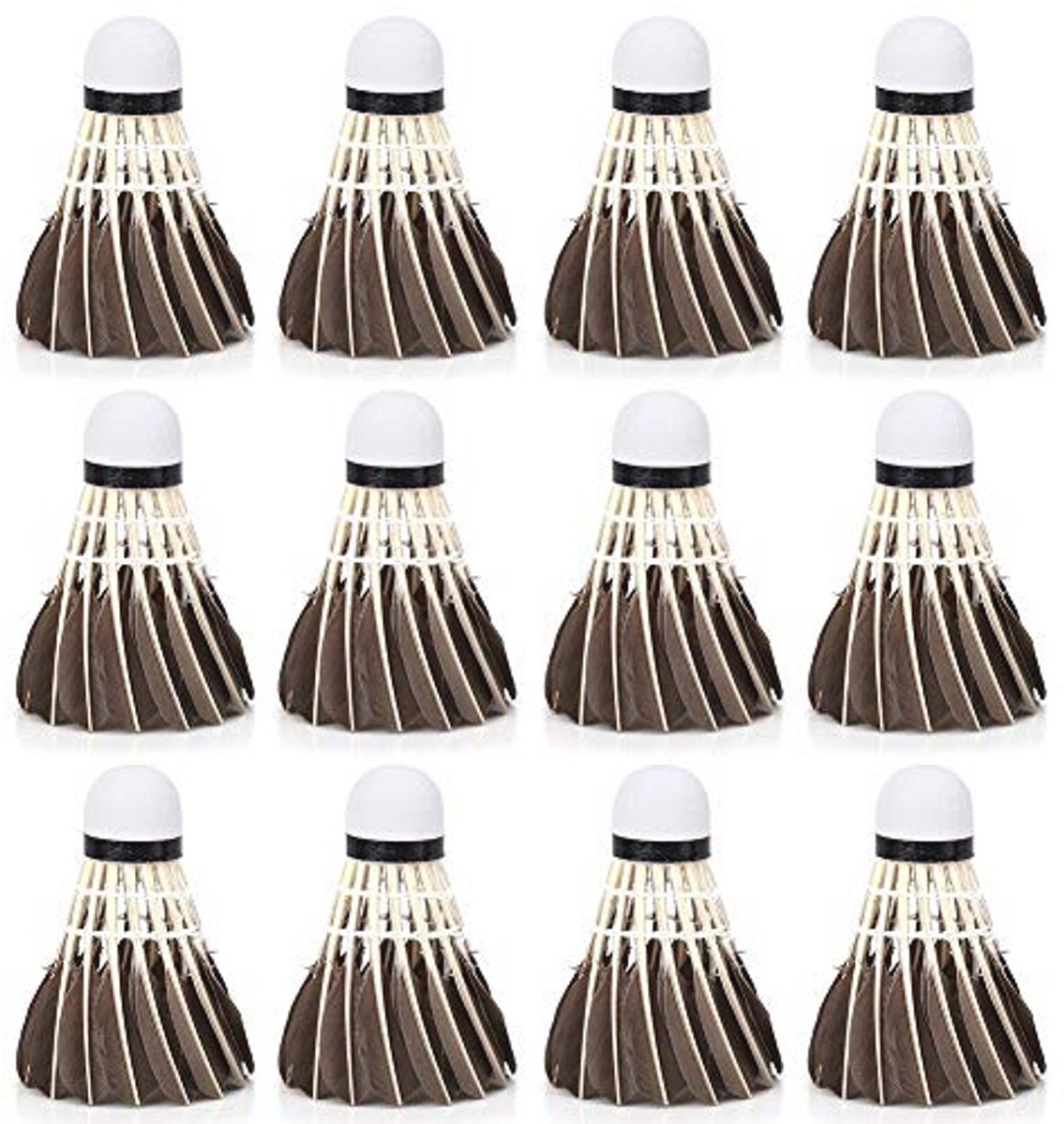 12 Professionele Badminton Shuttlecock Set - Herbruikbare Veerballen voor Beginners en Training
