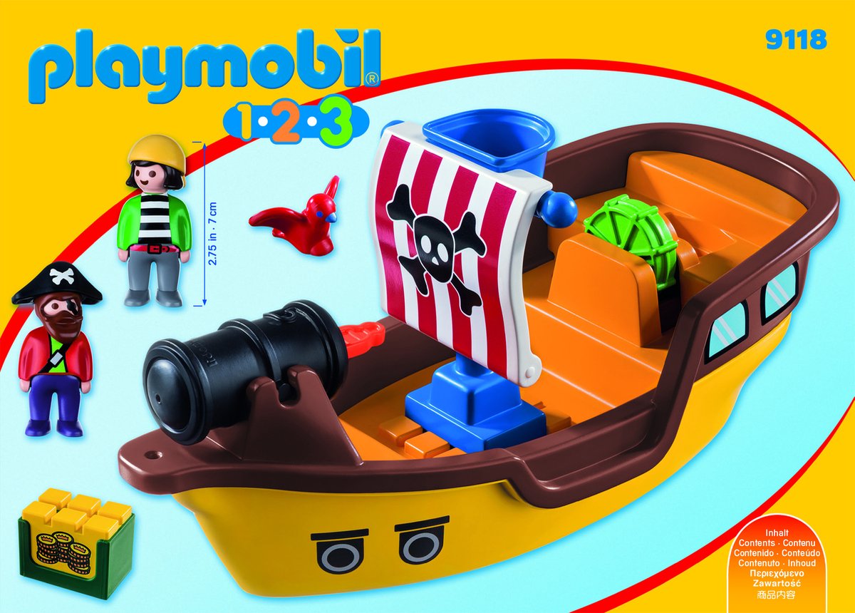 PLAYMOBIL 1.2.3. Piratenschip   - 9118 — afbeelding 4