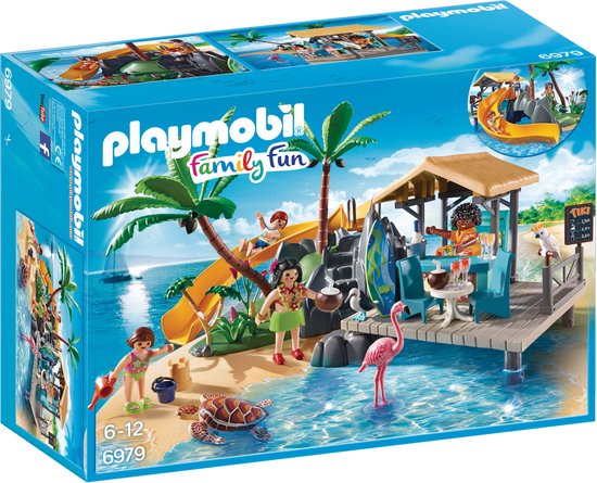 PLAYMOBIL Vakantie-eiland met strandbar - 6979
