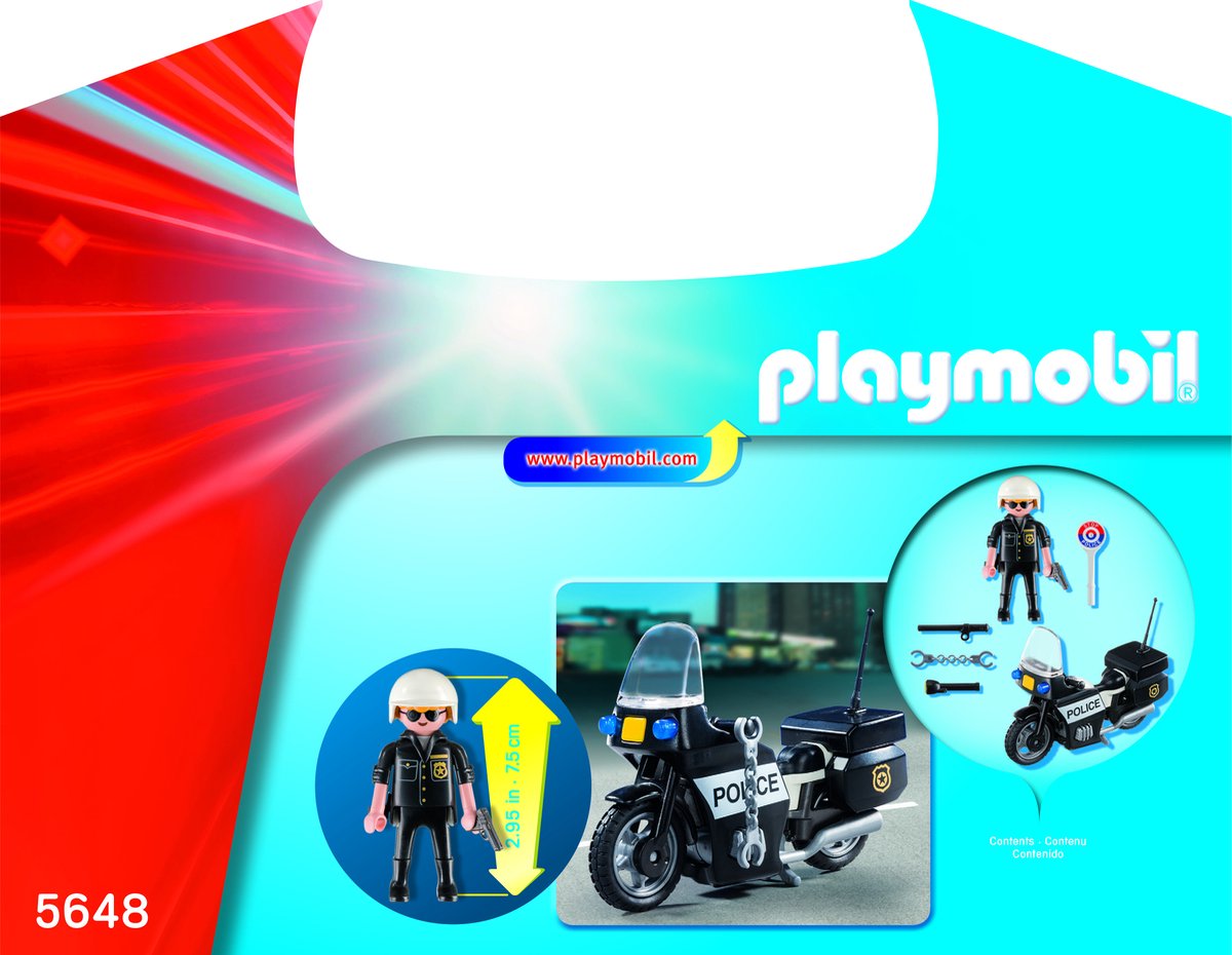 Actiefiguur City Action Police Playmobil 5648 Zwart (13 Pcs) — afbeelding 5
