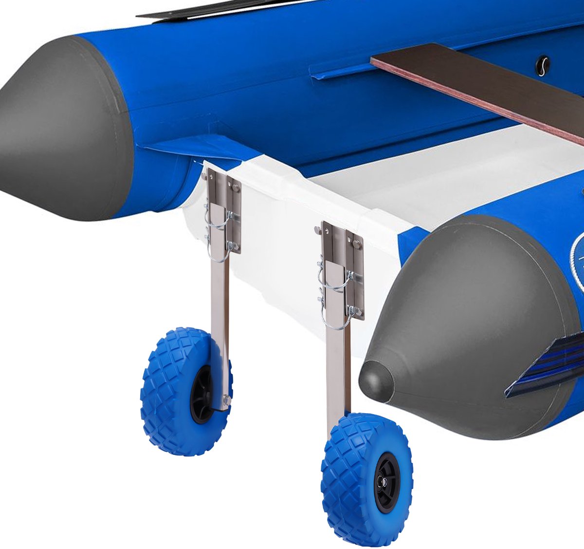 Zwenkwiel 15*8.5cm Steekwagenwiel Tot 150kg Kunststof Velg Transportwiel Bokwiel Luchtwiel Voor Opblaasbare Boot