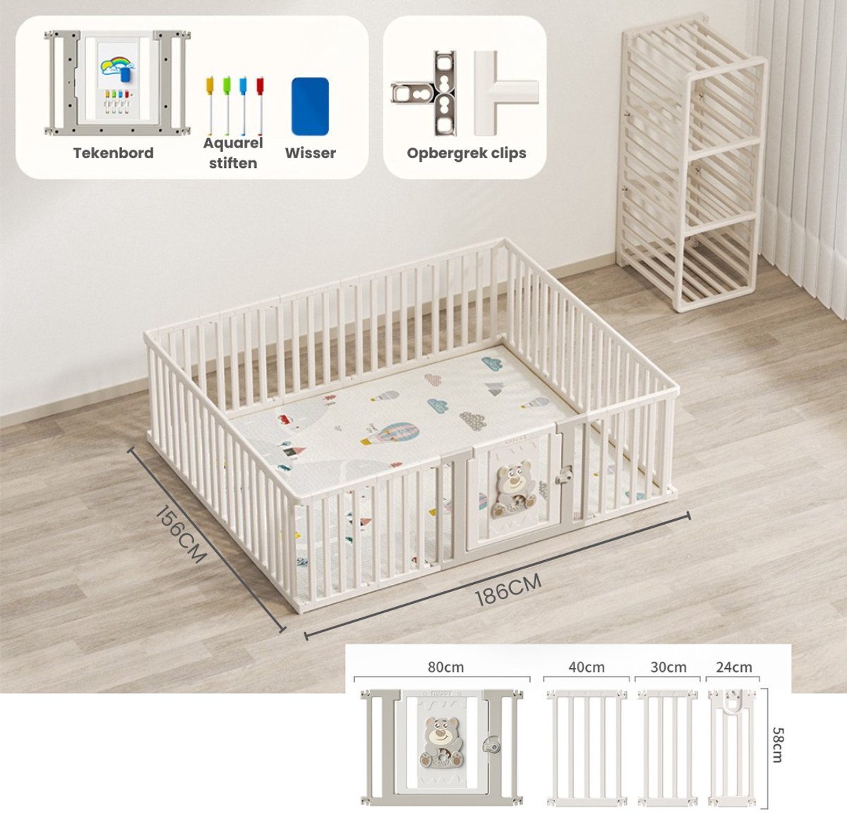 Kaëru® Houten Speelbox - 172×172×61 cm