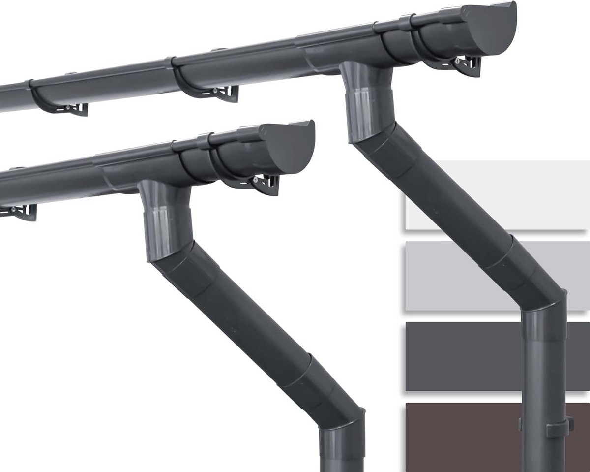 Dakgotenset voor tuinhuis halfrond 100mm 2 x 5m antraciet