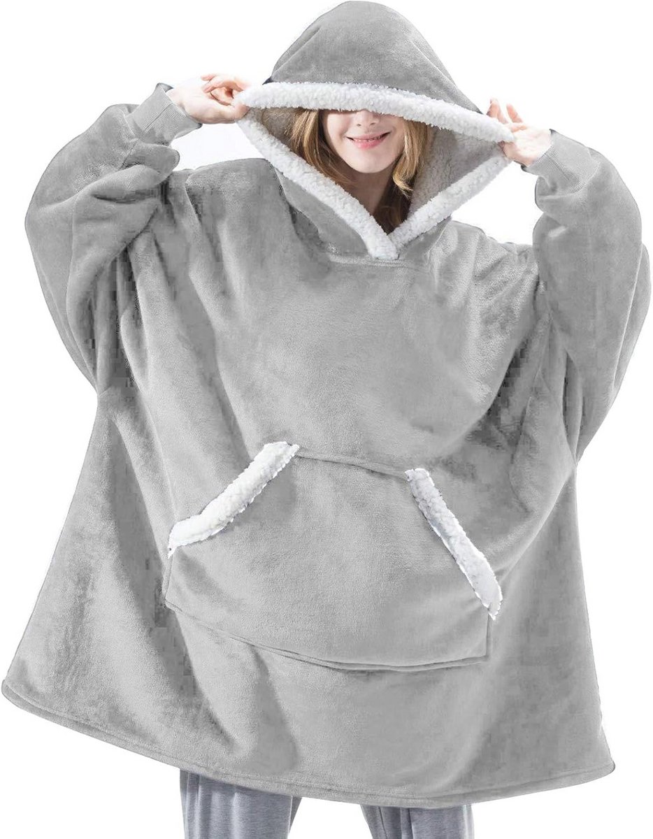 Oversized Hoodie Deken - Superzachte Pluche Trui met Capuchon voor Familie en Vrienden