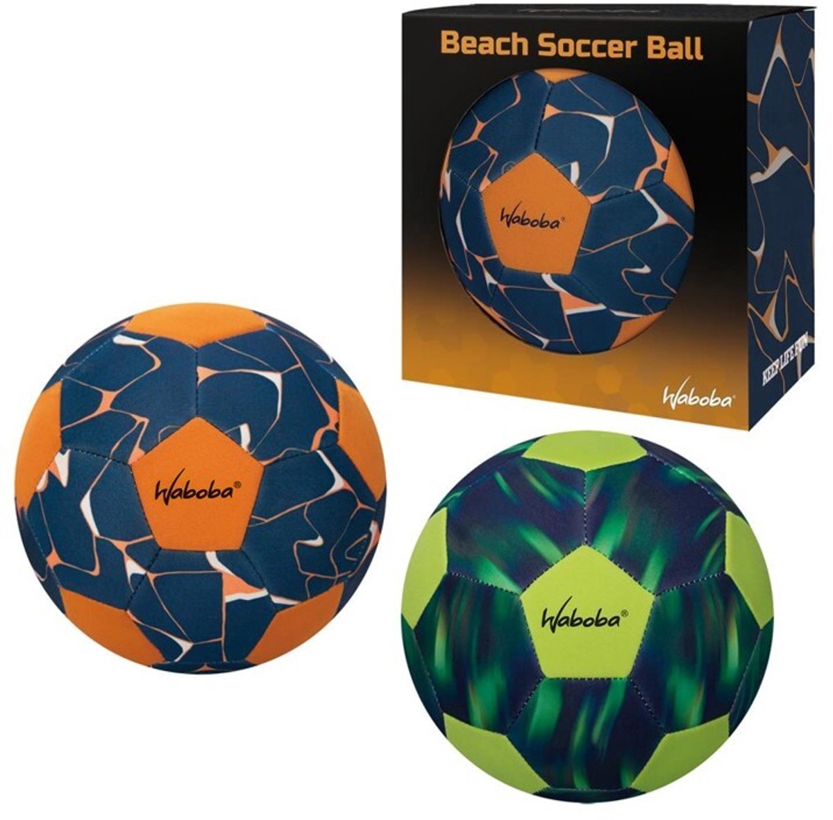 Waboba Neopreen Beach Voetbal Maat 5 Groen/Oranje
