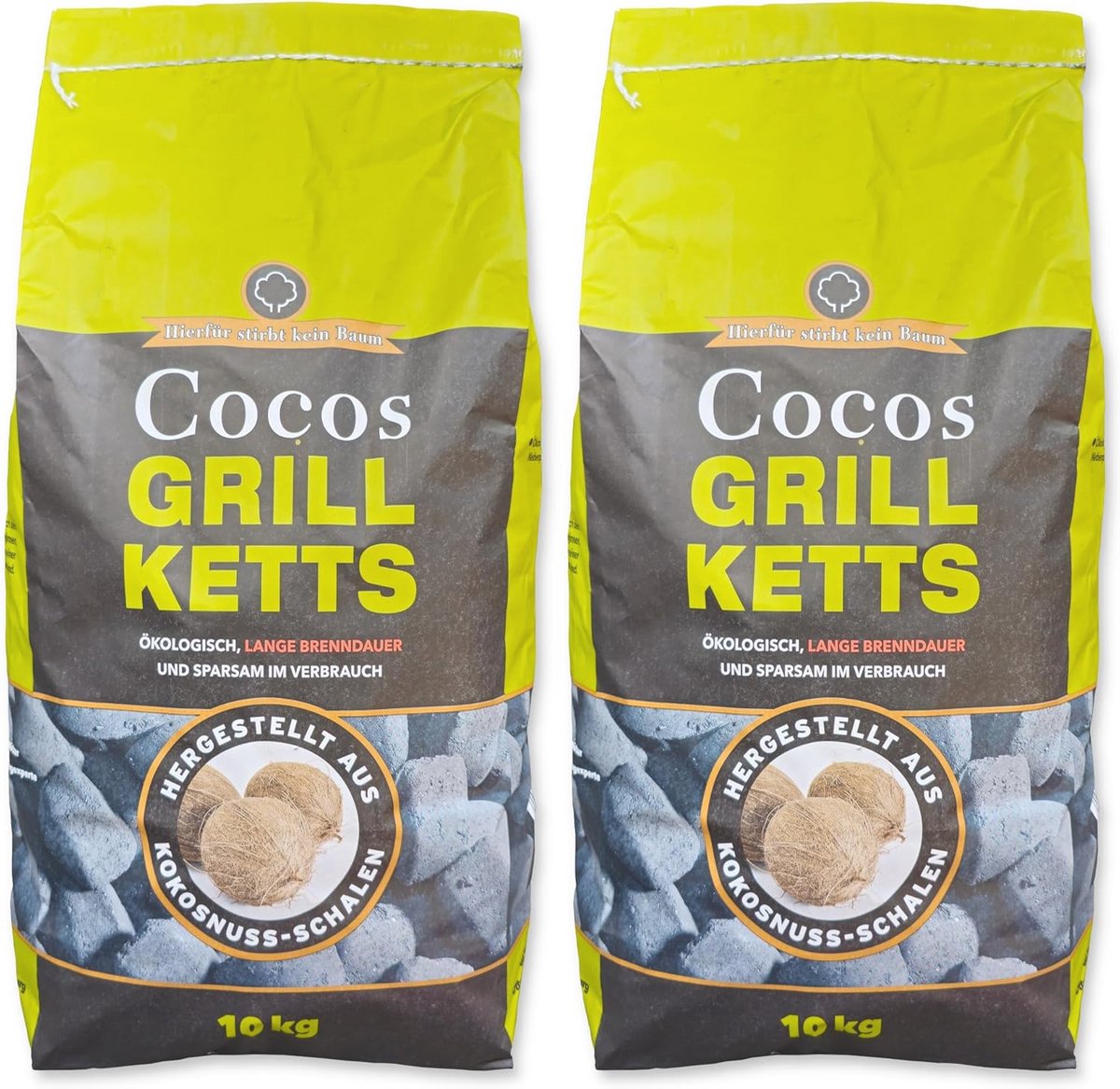 Premium Grillbriketten van Kokosschaal - Ideaal voor BBQ en Dutch Oven - 20 kg + 1 kg Gratis