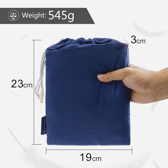 Lichte Katoenen Slaapzak voor Camping en Backpacking - 95 x 220 cm, Ademend en Allergievriendelijk — afbeelding 3