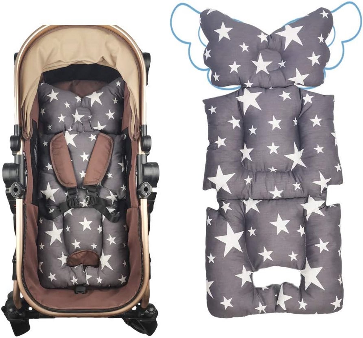 Omkeerbare Kinderwagen Liner - Universele Autostoelvoering voor Pasgeborenen