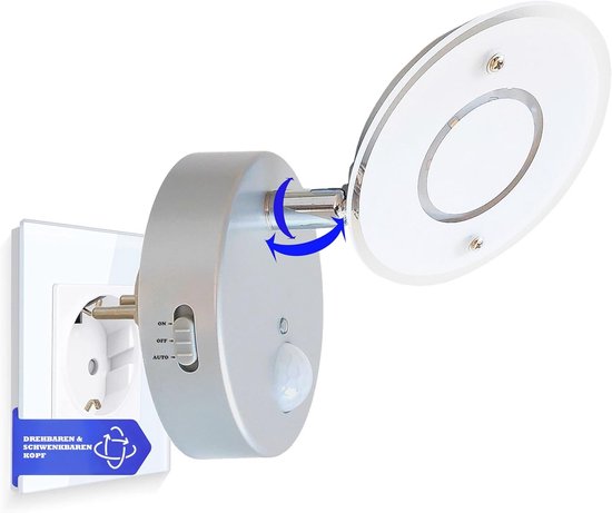 LED sensor nachtlampje met bewegingssensor en automatische functie 230V