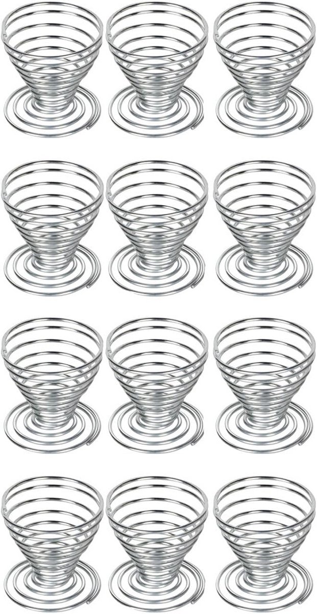 Eierdopjes van roestvrij staal - Set van 12