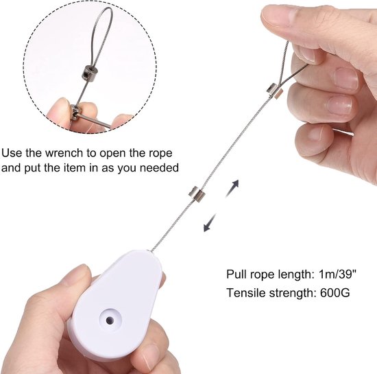 Serrure à Câble Rétractable Avec Télécommande Anti-perte - 2 Mètres, Noir