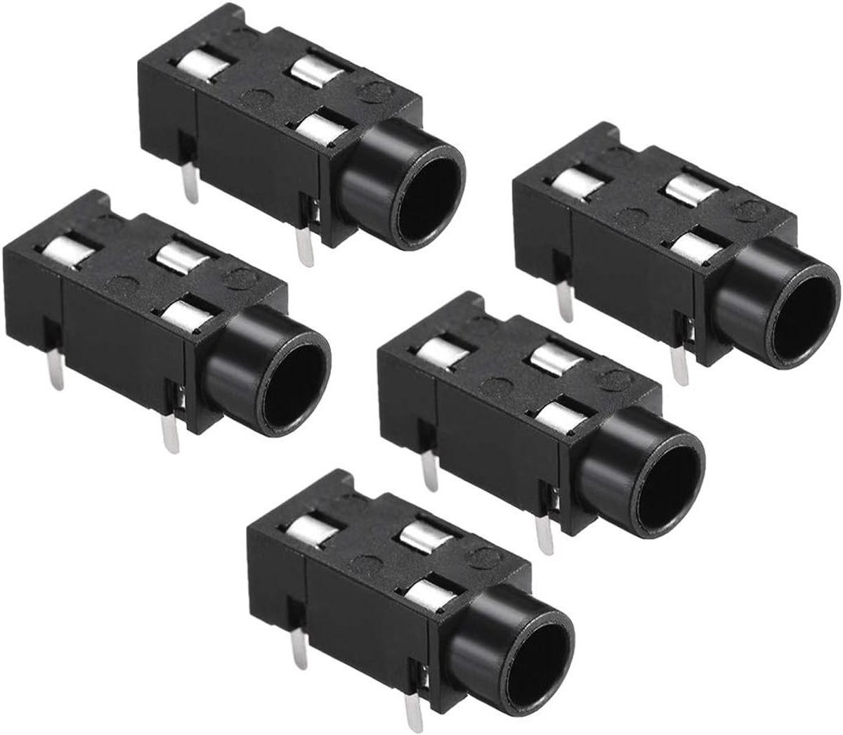 3.5 mm Audio Jack Connector PCB Mount Vrouwelijke Socket 3Pin - Set van 5 stuks