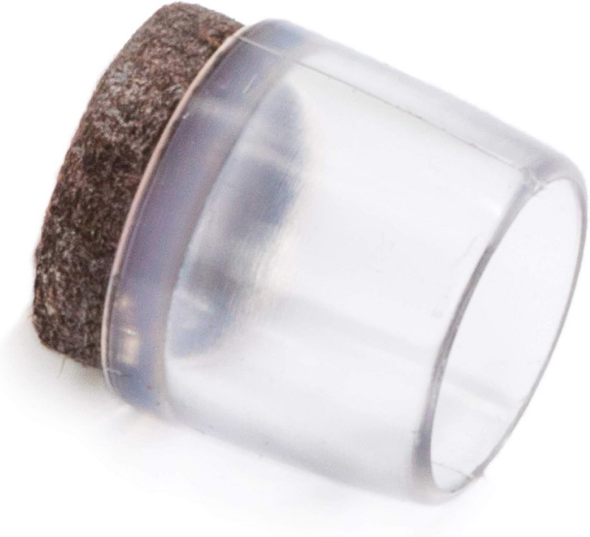 Stoelpootdoppen met Vilt - Transparante Meubelglijders voor Ronde Stoelpoten (Diameter 15-16 mm)