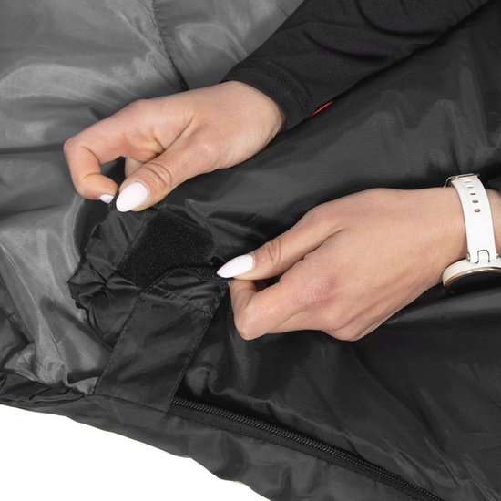 Comfortabele Dekenmodel Slaapzak 210 x 73 cm - Zwart met Draagtas van Merkloos — afbeelding 4