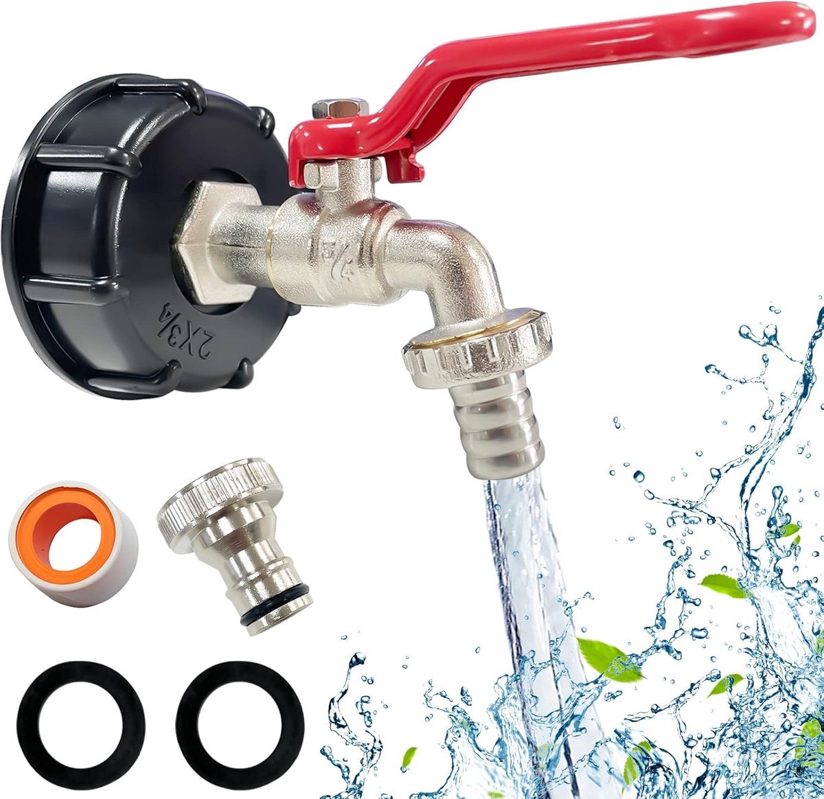 Stunq® IBC Tank Accessoires 1000L Watercontainer Kraan Met Verwijderbare Koppeling