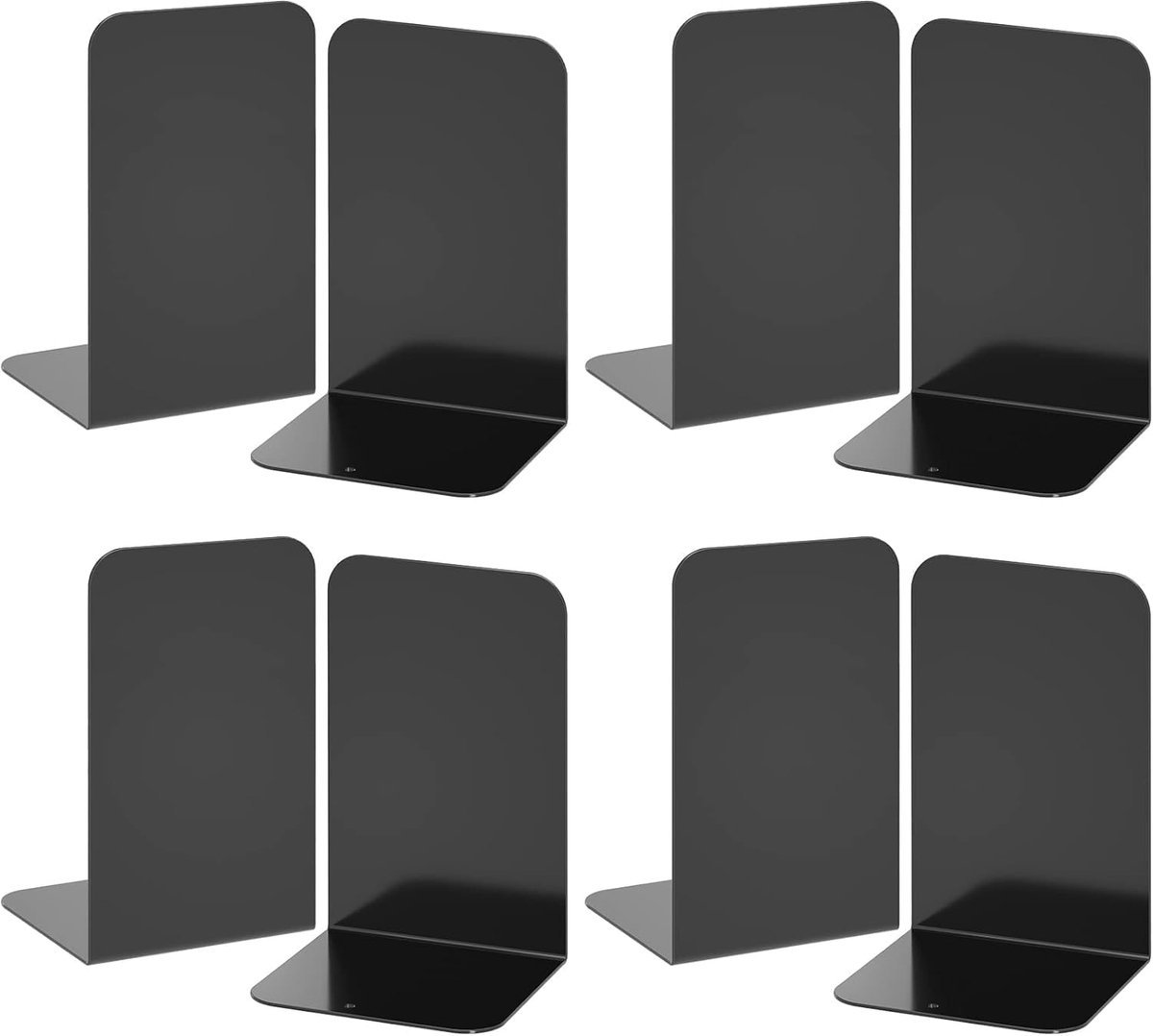 Stunq® Robuuste Metalen Boekensteunen Set van Acht voor Diverse Gebruiksscenario's