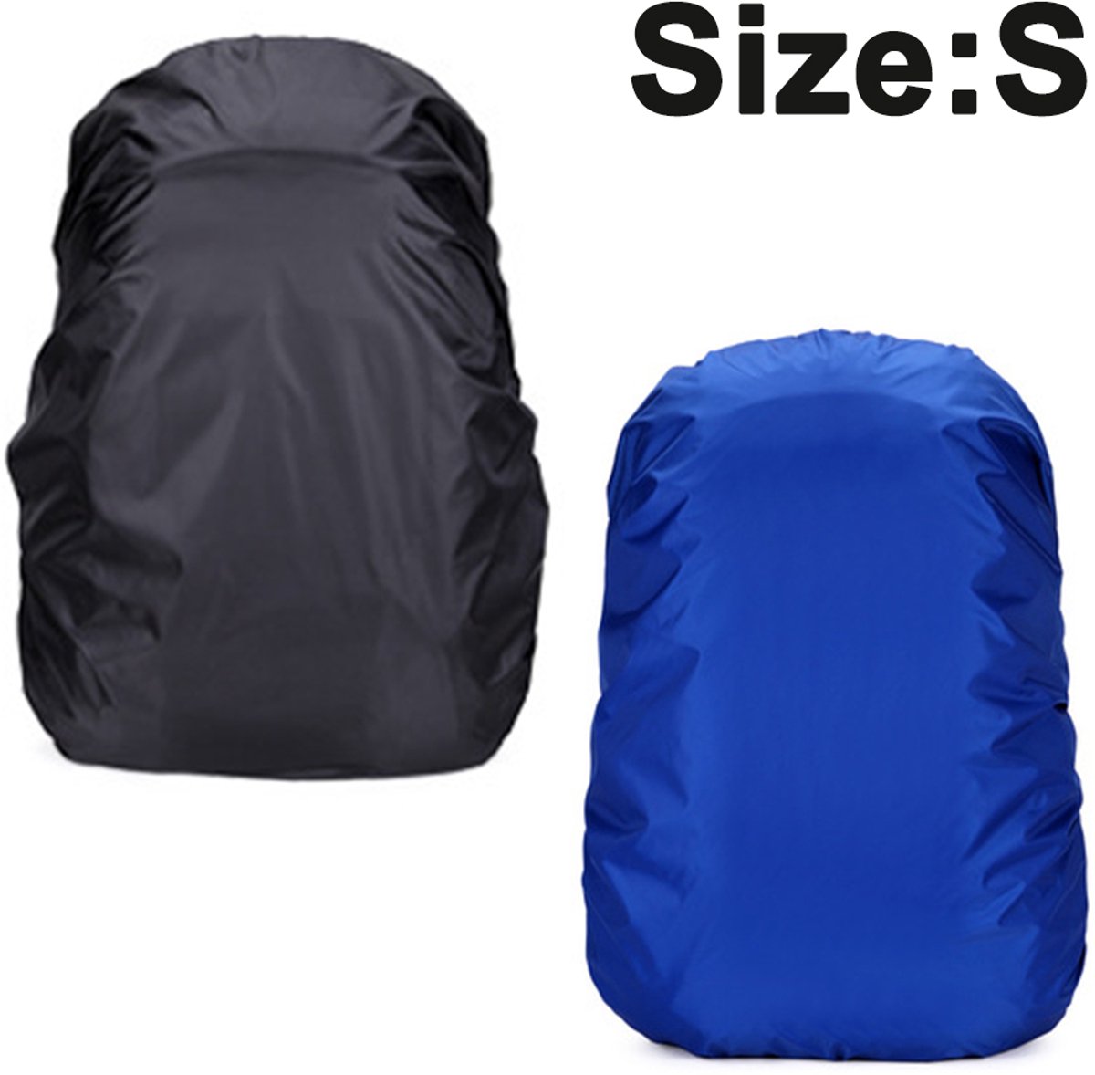 longziming -2-Pack Waterdichte Rugzakhoezen 35L – Zwart + Kobaltblauw – Drievoudige Waterdichting, Antislip Kruisband, Ultralicht & Compact – Ideaal voor Hiken, Kamperen, Fietsen en Reizen