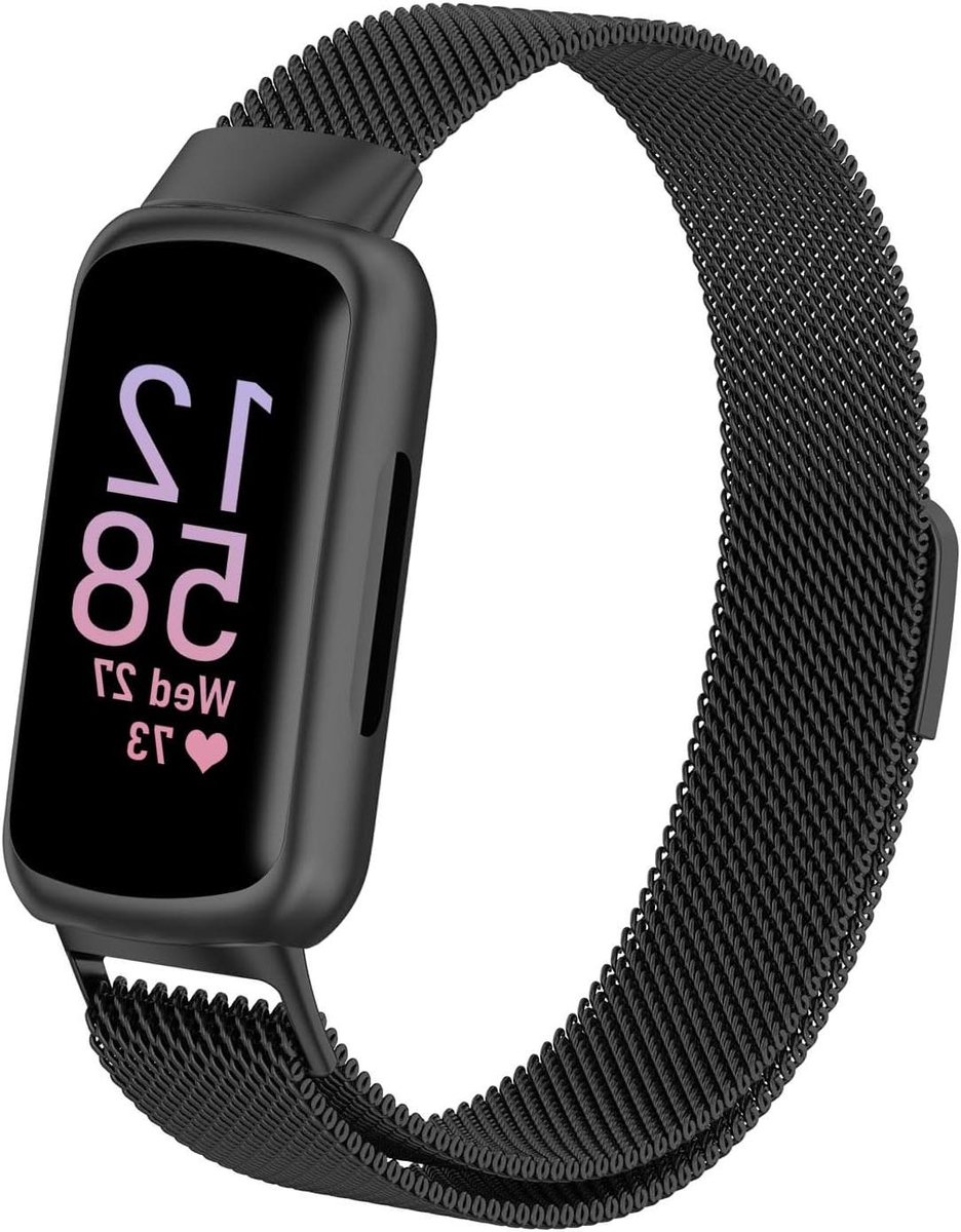 Verstelbare metalen band voor fitness-horloge met magnetische lus - Accessoires voor Fitbit Inspire 3 met stijlvol ontwerp.