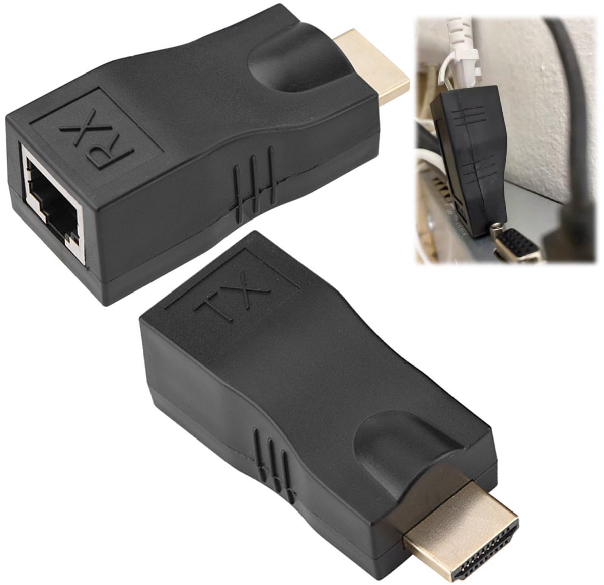 HDMI naar RJ45 extender - Hoogwaardige HDMI Converter voor Ethernet tot 30m