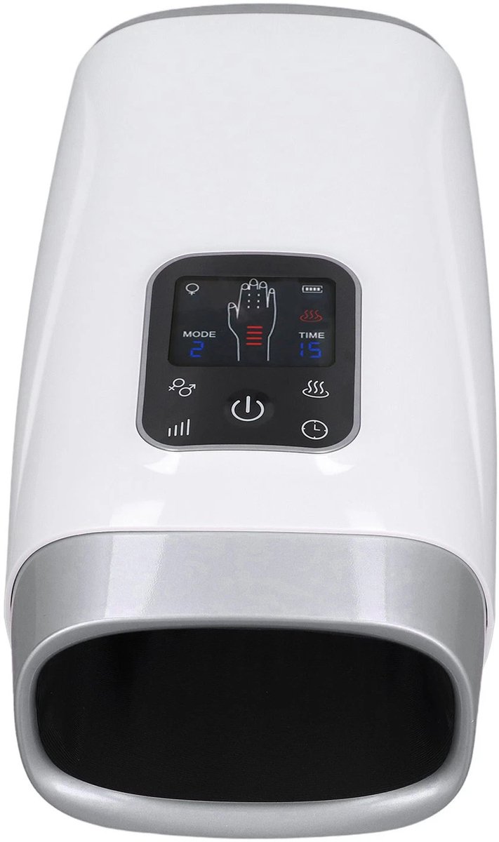 Zilveren handmassager met 4 intensiteitsniveaus, elektrische vingermassager