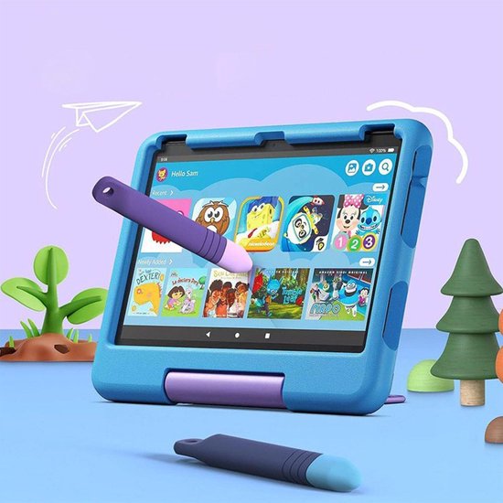 Verpakking van 2 siliconen touchscreen-pennen voor kinderen - voor capacitieve schermen en vroege opvoeding — afbeelding 4