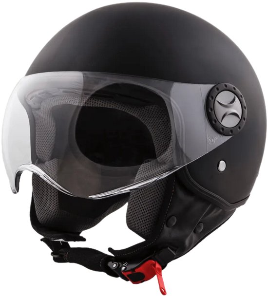Helm Vito Jet Loreto Mat Zwart - Jethelm - Maat XL - Scooterhelm - ECE 22-06 gekeurd