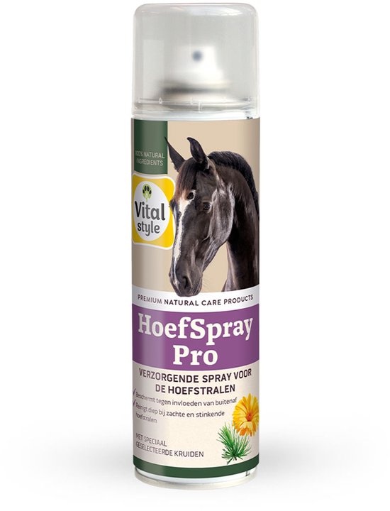 VITALstyle Hoefspray Pro - Paarden Supplement - Voor Het Behoud Van Gezonde En Sterke Hoefstralen - 200 ml VITALstyle Hoefspray Pro - Paarden Supplement - Voor Het Behoud Van Gezonde En Sterke Hoefstralen - 200 ml