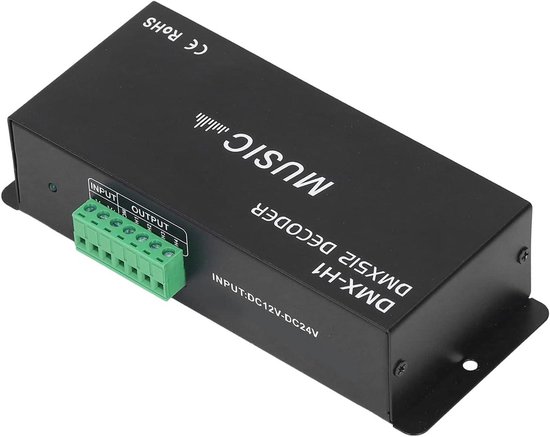 4-kanaals LED stripverlichting dimmer en DMX decoder, RGB controller ...