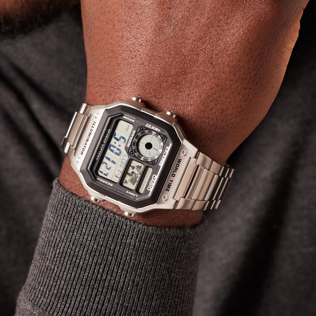 Casio F91w Casio AE-1200WH-1B - Reloj Digital De Cuarzo Para Hobre, Correa De Casio AE-1200WH Herenhorloge