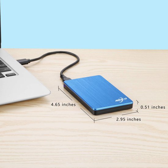 Draagbare Externe Harde Schijf 500GB USB 3.0 Opslag voor PC, Mac, PS4 - Blauw van Merkloos — afbeelding 3