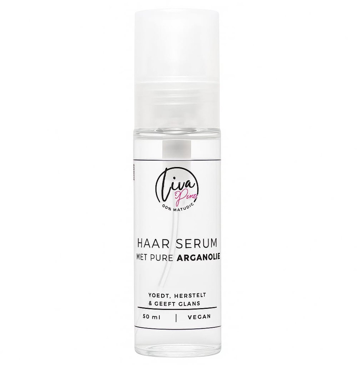Liva Pure - Pure Arganolie haarserum 50 ml - Met 100% pure Arganolie - Intensieve hydratatie voor droog haar - Vermindert pluis en gespleten punten - Versterkt haarstructuur en elasticiteit - Voor alle haartypen