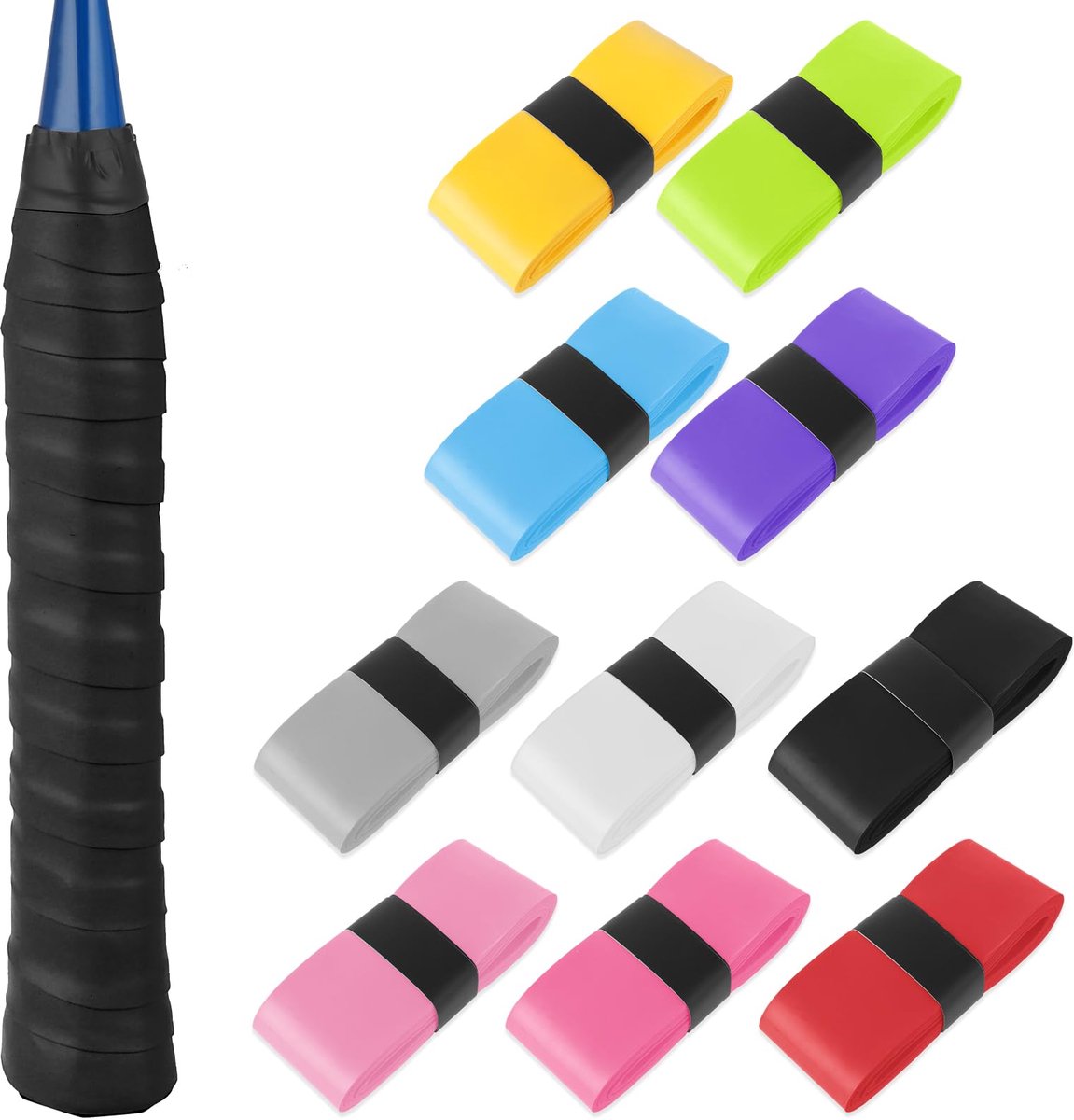 IMPERATORIS® Racket Grip Tape - Overgrip voor Tennis, Padel en Badminton - Anti-slip en Zweetabsorberend - Zachte Touch - verpakking van 10