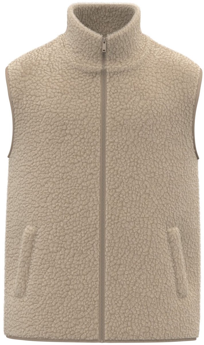 Spasso Mouwloos sherpa herenjasje SP603 - Wet Sand - XXL