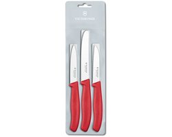Victorinox Swiss Classic Keukenset 3-delig - Rood - Glad/kartel
