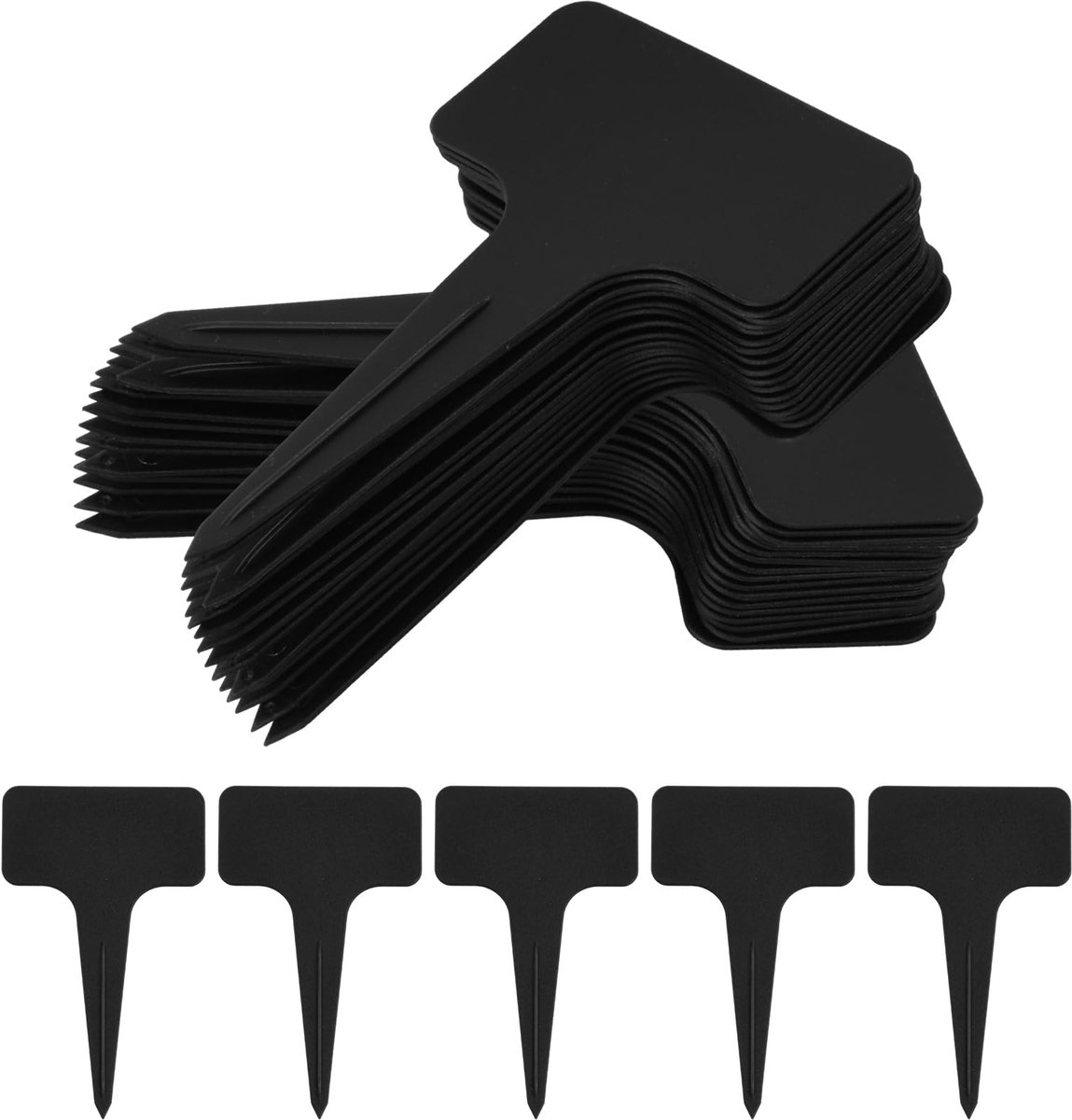 IMPERATORIS® Plantenlabels voor Buiten Tuinieren en KweekPlantenlabels - Steeketiketten voor Tuin en Moestuin - Schrijfbare Labels - Weerbestendig Kunststof - Set van 100 - Zwart