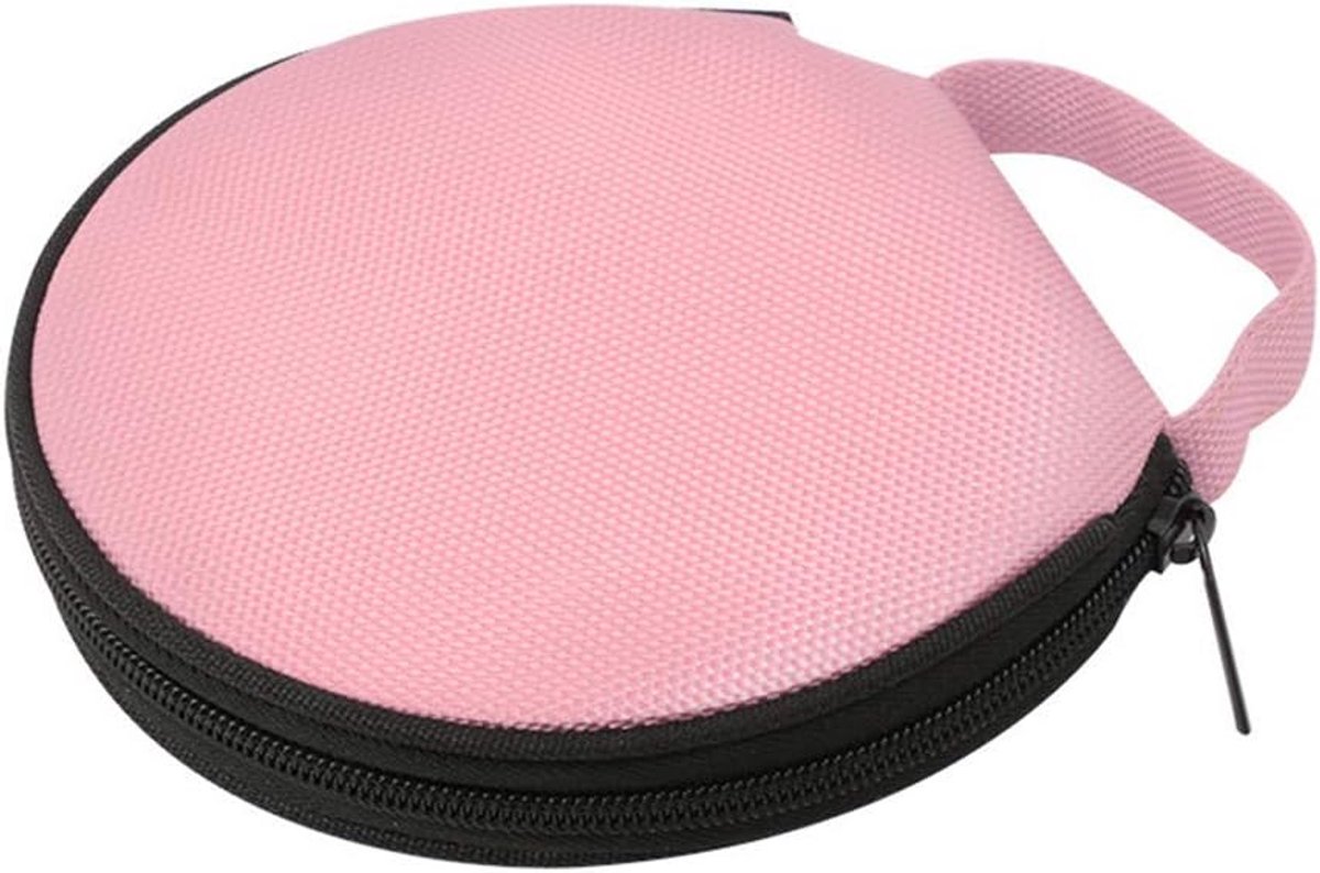 Draagbare CD-houder voor auto - 20 CD/DVD capaciteit, Oxford stof, roze