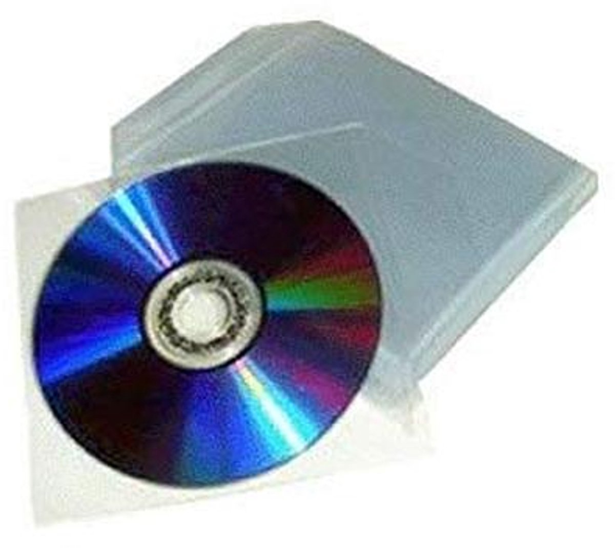 200 CD/DVD hoezen met klepsluiting - kleurloze kunststof voor optimale bescherming