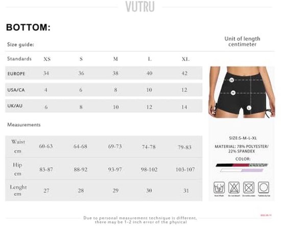VUTRU Yoga Shorts Dames Hoge Taille Sport Korte Broek Tummy Control Hardloopshorts — afbeelding 4