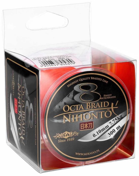 Mikado Nihonto Octa 8 Braid Vislijn - 0,26 mm x 300 m - Oranje van Merkloos — afbeelding 4