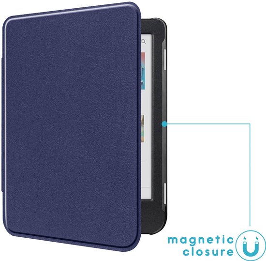 iMoshion Ereader Cover / Hoesje Geschikt voor Kobo Clara BW / Kobo Clara Colour - iMoshion Slim Hard Case Sleepcover Bookcase zonder stand - Donkerblauw van iMoshion — afbeelding 3