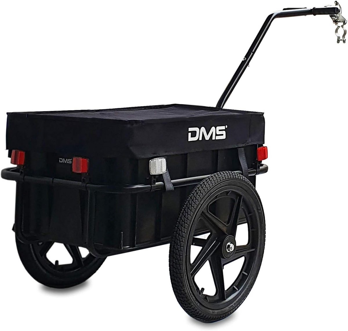 Fietsaanhanger Met Hoge Dissel - 70 Liter Transportbox, Max. 60 Kg, 2-in-1 Handwagen