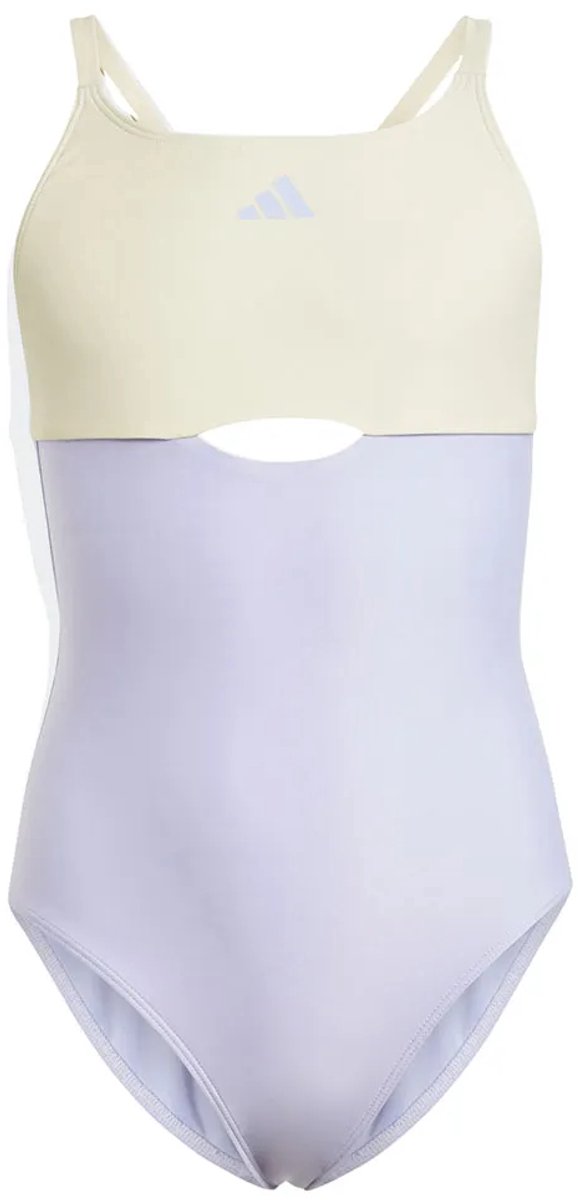 Adidas Colorblock X Back Zwemkleding 5-6 Years Meisje Violet Tone / Warm Vanilla