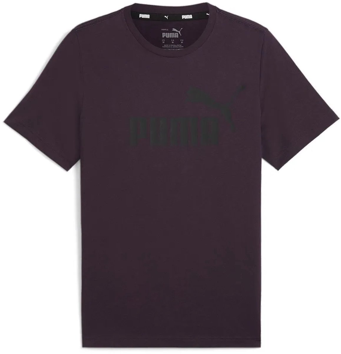 Puma Ess Logo T-shirt Met Korte Mouwen S Man Midnight Plum